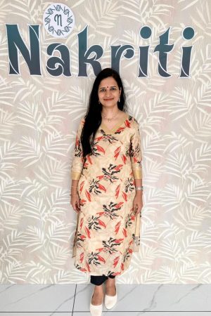 Tissue silk kurti with cotton lining