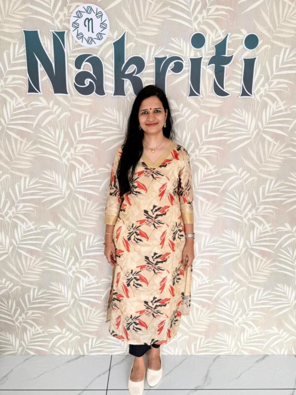 Tissue silk kurti with cotton lining