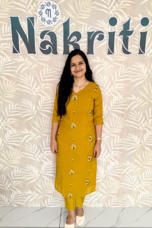 Embroidered  mul chanderi Co-ord Set (2pc Set)