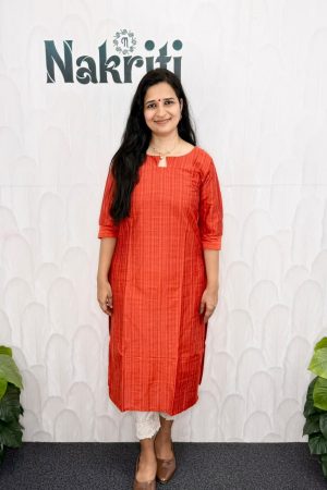 Silk cotton kurti with lining