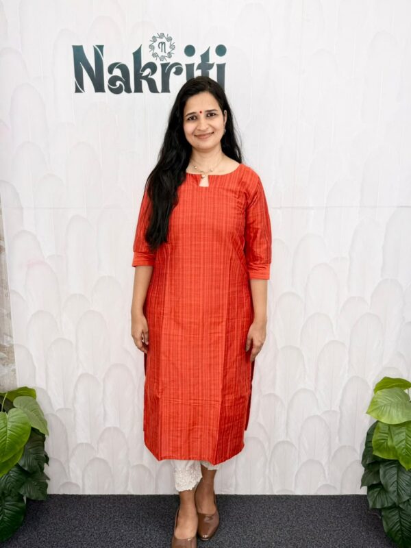 Silk cotton kurti with lining