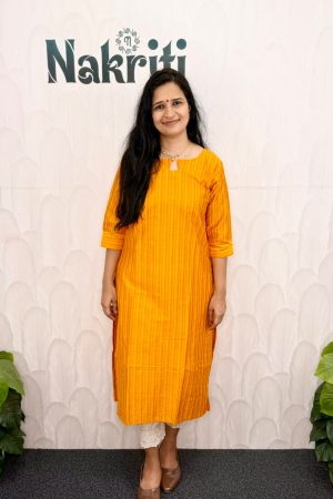 Silk cotton kurti with lining