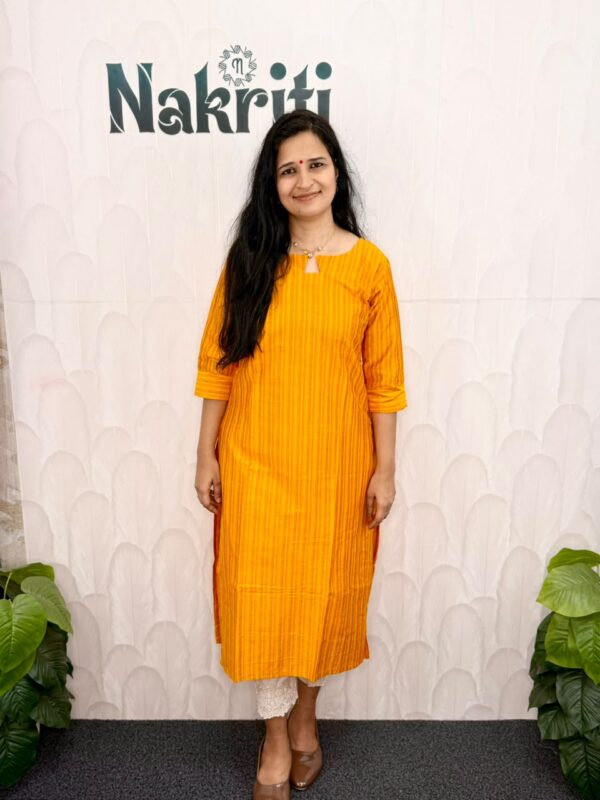 Silk cotton kurti with lining