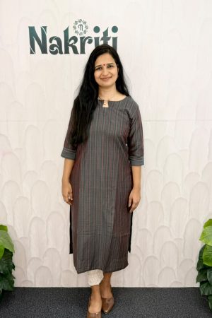 Silk cotton kurti with lining
