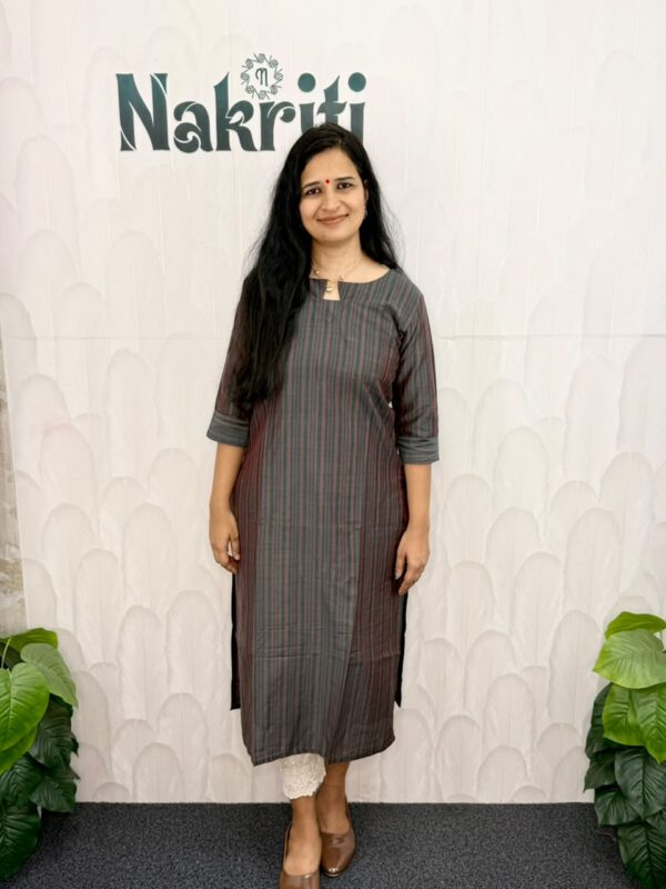 Silk cotton kurti with lining