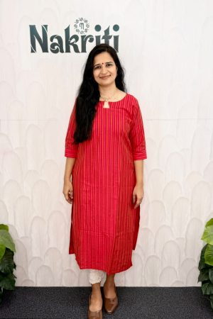 Silk cotton kurti with lining
