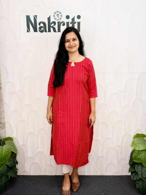 Silk cotton kurti with lining