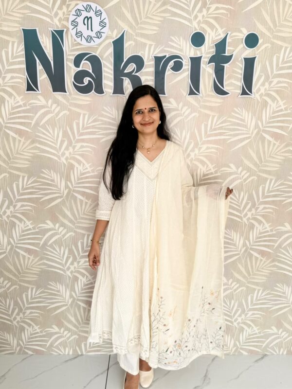 Premium cotton panel cut anarkali salwar set (3pc set)