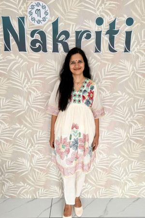 Embroidered cotton co-ord Set (2pc Set)
