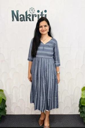 Printed soft cotton frock