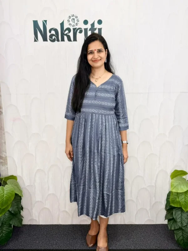 Printed soft cotton frock