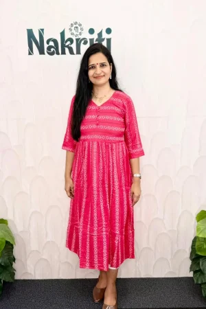 Printed soft cotton frock