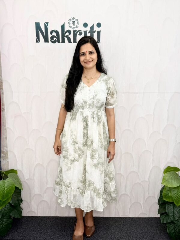 Printed georgette frock