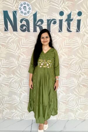 Embroidered soft silk Co-ord Set (2pc Set)