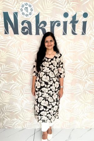 Floral print casual cotton kurti