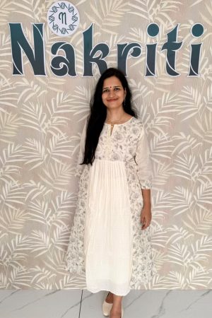 Net kota embroidered cotton kurti