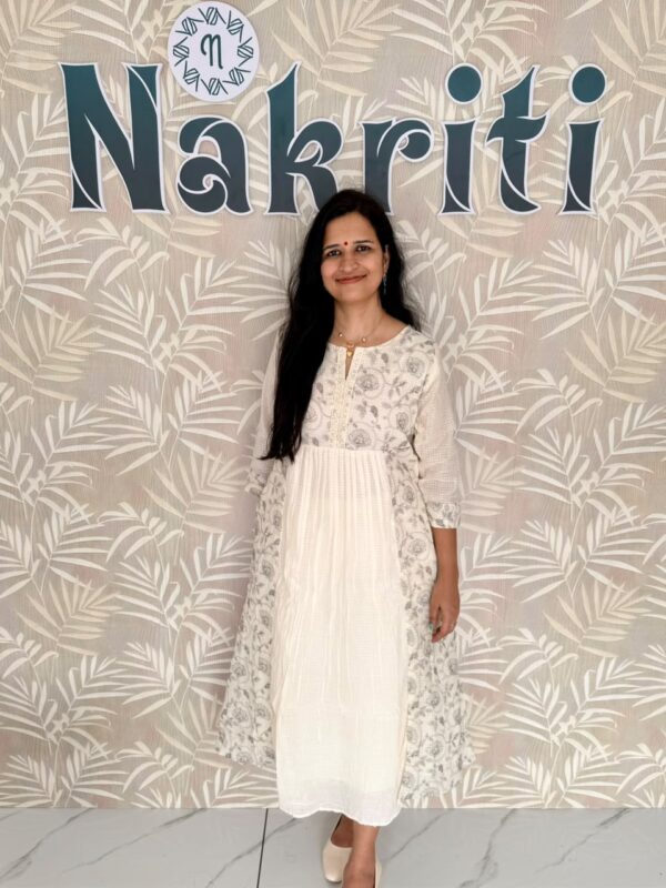 Net kota embroidered cotton kurti
