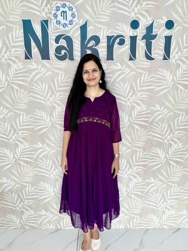 N1361-1 Georgette designer kurti