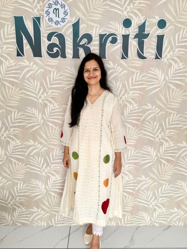 Premium hakoba embroidered cotton anarkali