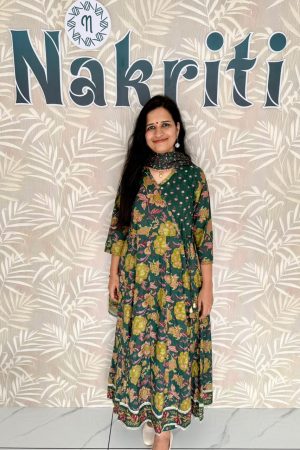 Anarkali cotton salwar set (3pc set)