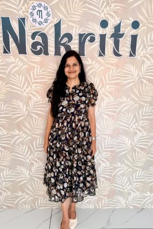 Floral printed georgette frock