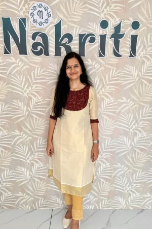 Onam special tissue silk Kurti