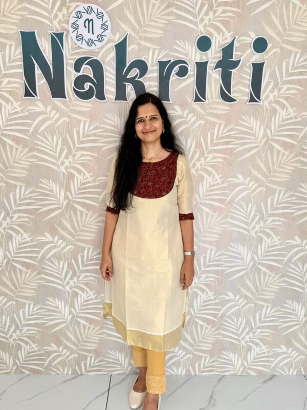 N2207-1 Onam special tissue silk Kurti