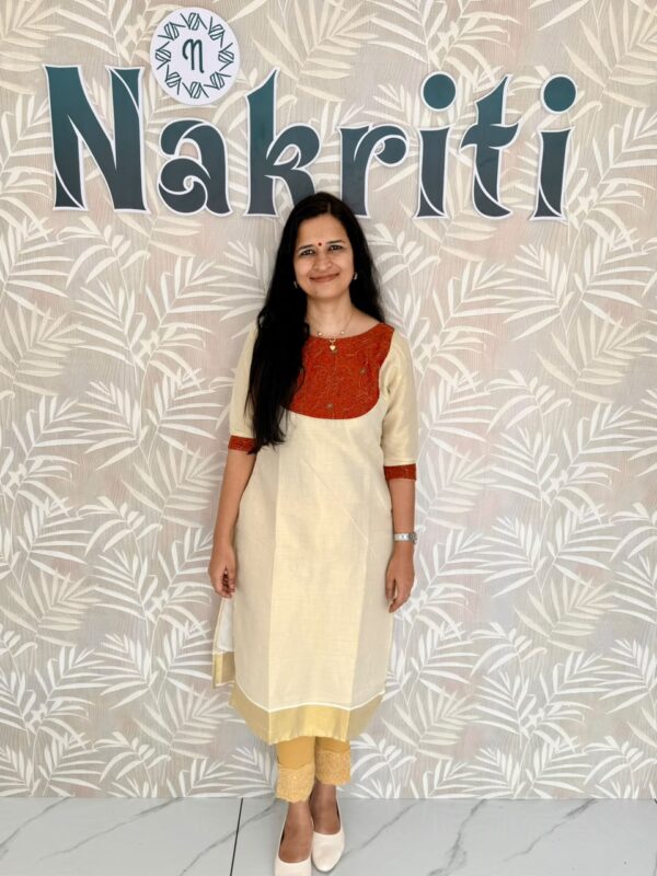 N2207 Onam special tissue silk Kurti