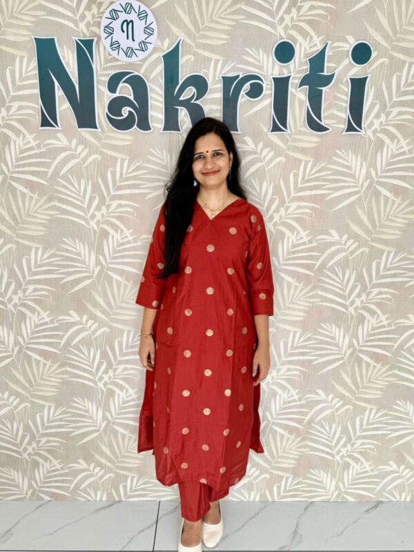 Soft silk Co-ord Set with butta design (2pc Set)
