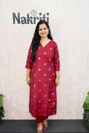 Soft silk Co-ord Set with butta design (2pc Set)