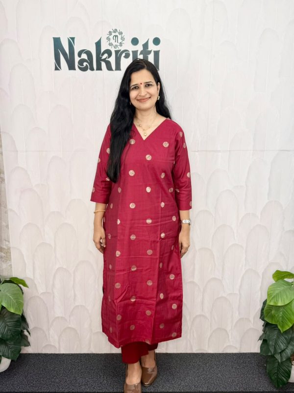 N2251-6 Soft silk Co-ord Set with butta design (2pc Set)