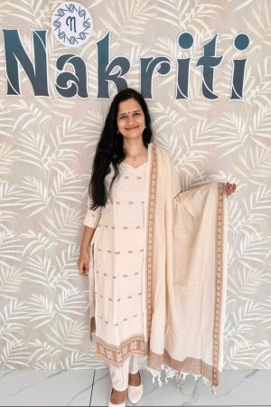 Onam special handloom pure cotton salwar set (3pc set)