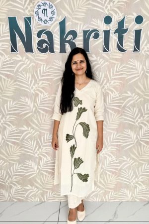 Embroidered pure cotton kurti