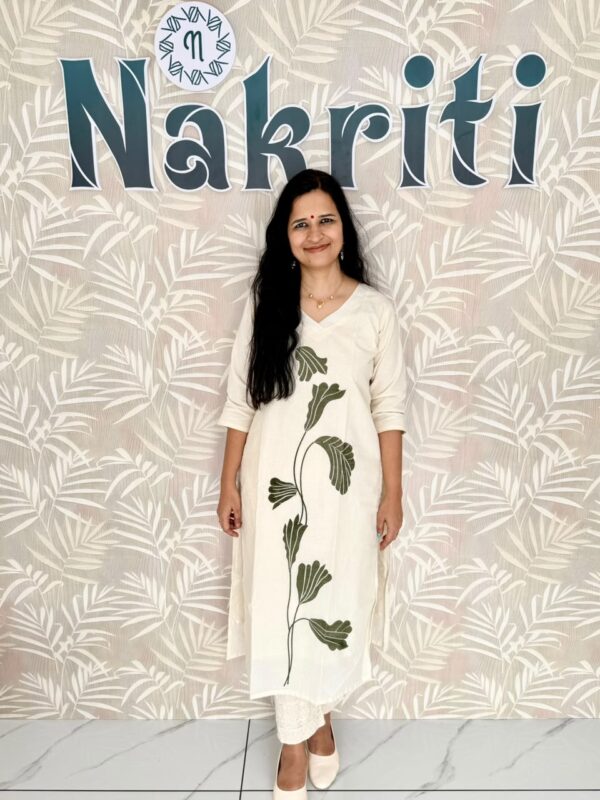 Embroidered pure cotton kurti
