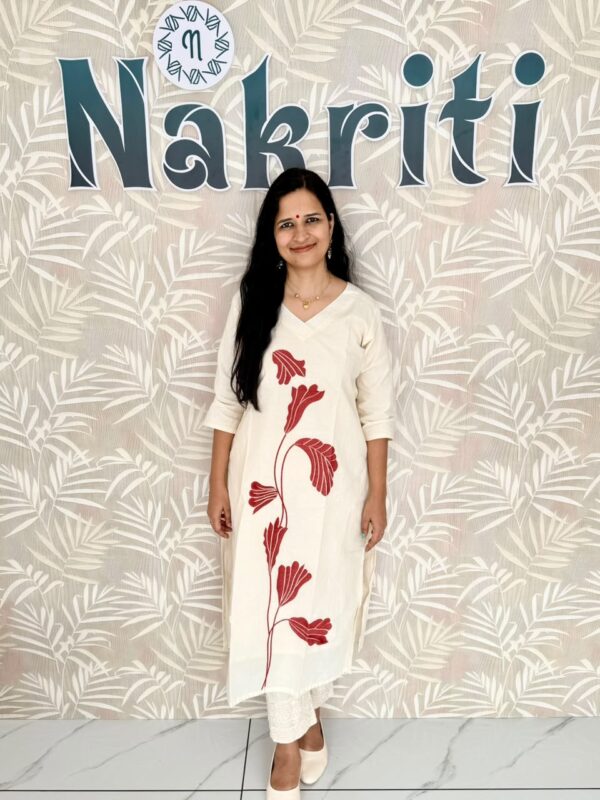 Embroidered pure cotton kurti