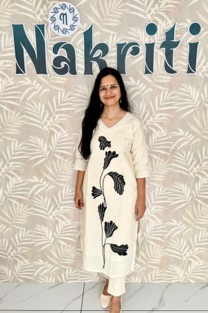 Embroidered pure cotton kurti