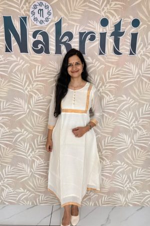 Pure handloom cotton Kurti – Onam special