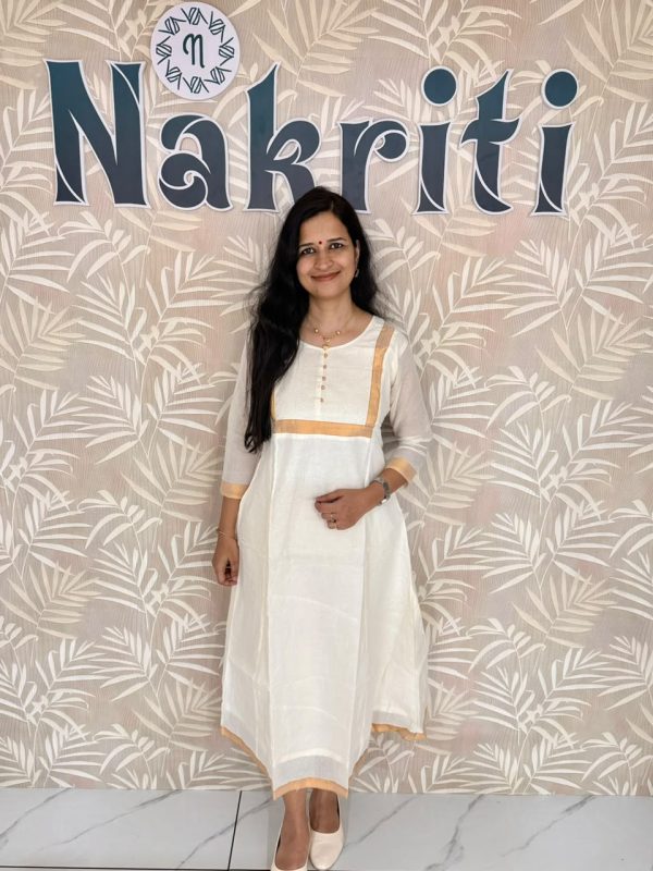 Pure handloom cotton Kurti - Onam special