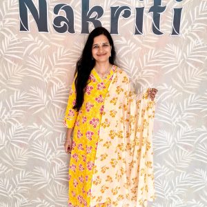 Printed cotton salwar set (3pc set)