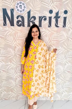 Printed cotton salwar set (3pc set)