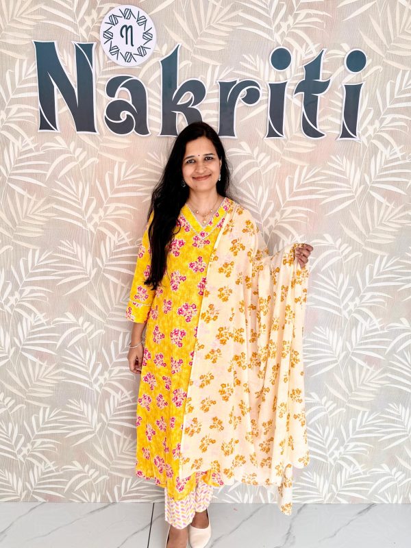N2335 Printed cotton salwar set (3pc set)