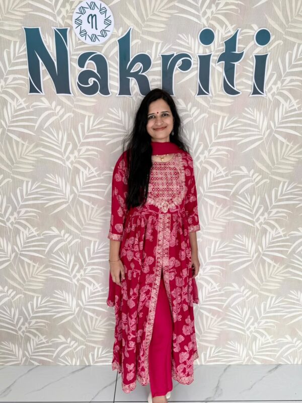 Anarkali cotton salwar set (3pc set)