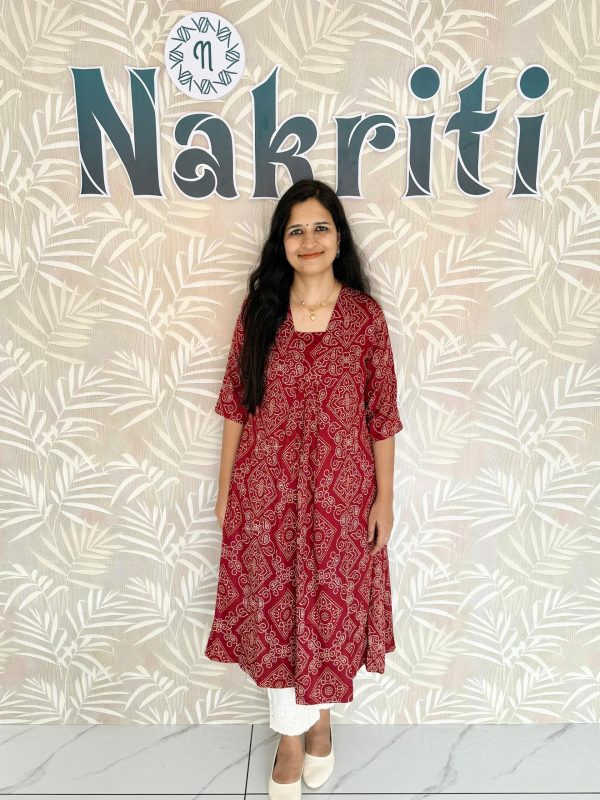 WhatsApp Image 2026-08-22 at 6.51.21 PM Bandhani printed soft silk kurti