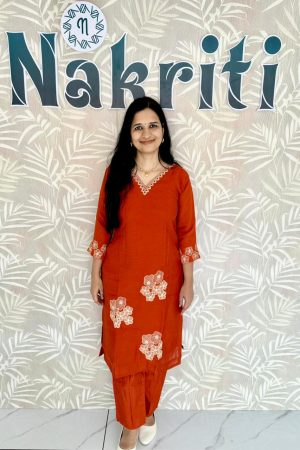 Designer silk coord set(2pc set)