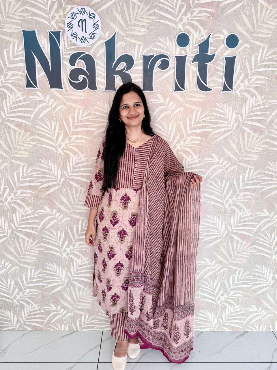 Pure cotton salwar set (3pc set)