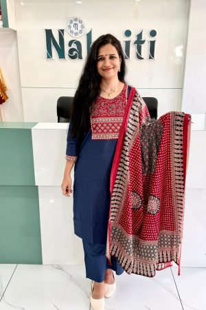 Ajrakh cotton salwar set (3pc set)