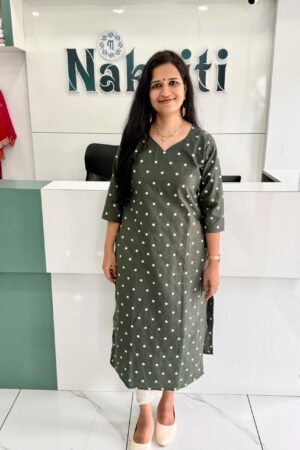 Casual embroidered cotton kurti