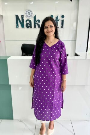 Casual embroidered cotton kurti