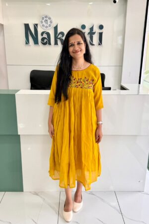 Mul chanderi designer kurti