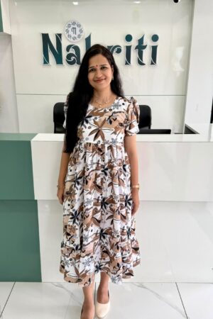 Printed crush georgette frock